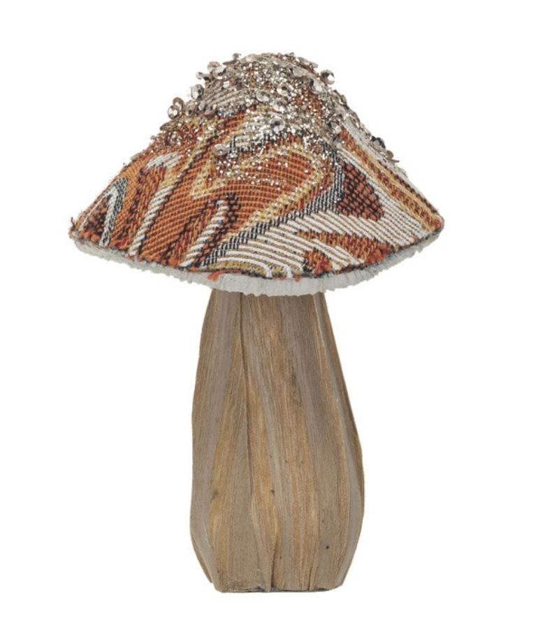 FABRIC + WOOD MUSHROOMS