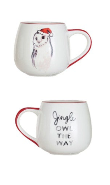 16 OZ. HOLIDAY STONEWARE MUGS