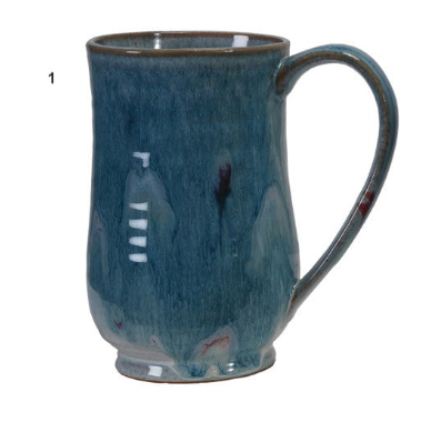 20 OZ. MOSAIC GLAZED STONEWARE MUG