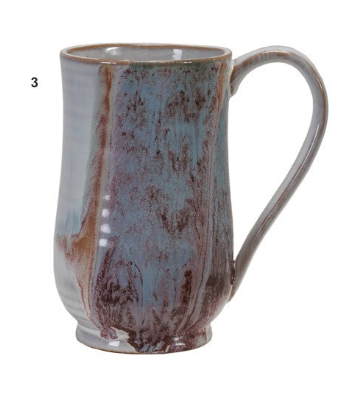20 OZ. MOSAIC GLAZED STONEWARE MUG