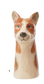 LOVE DOGS STONEWARE VASE