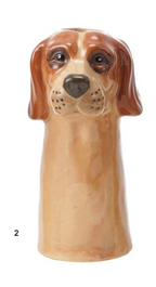LOVE DOGS STONEWARE VASE