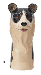 LOVE DOGS STONEWARE VASE