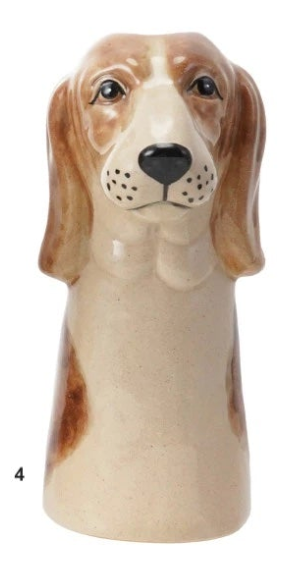 LOVE DOGS STONEWARE VASE