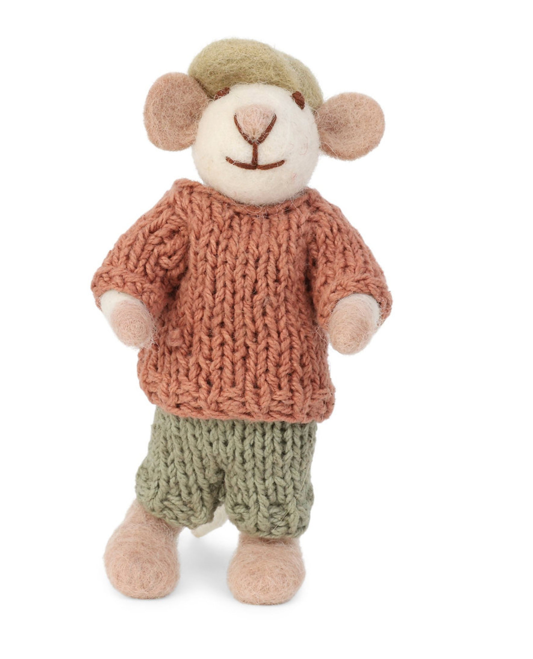 WHITE MOUSE WITH CAP