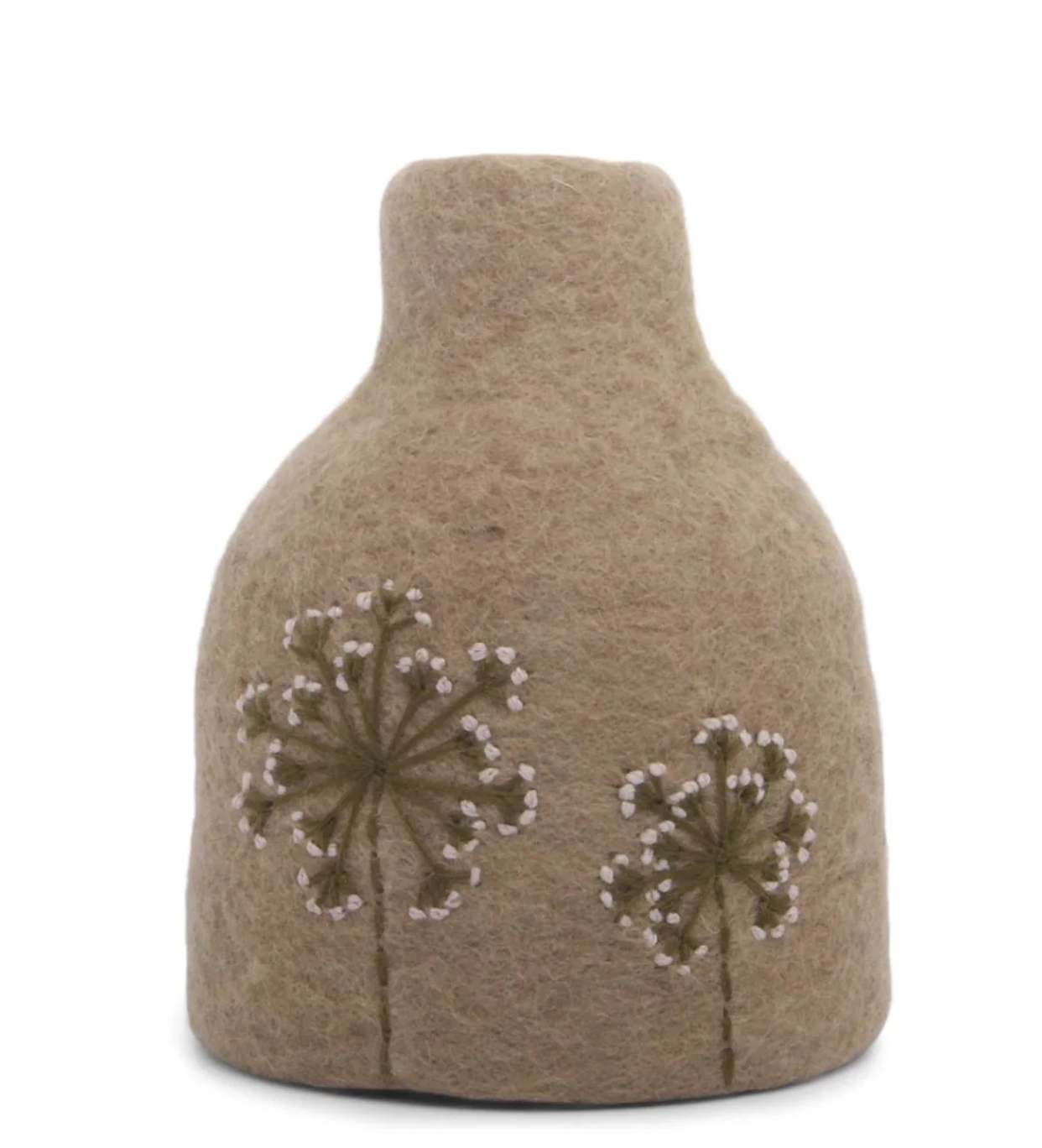 WOOL VASE WITH EMBROIDERY