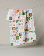 GEOMETRY TEA TOWEL - PATCHWORK GARDEN
