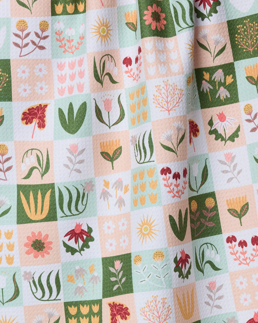 GEOMETRY TEA TOWEL - PATCHWORK GARDEN