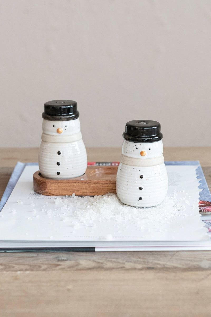 SNOWMEN SALT & PEPPER SHAKERS