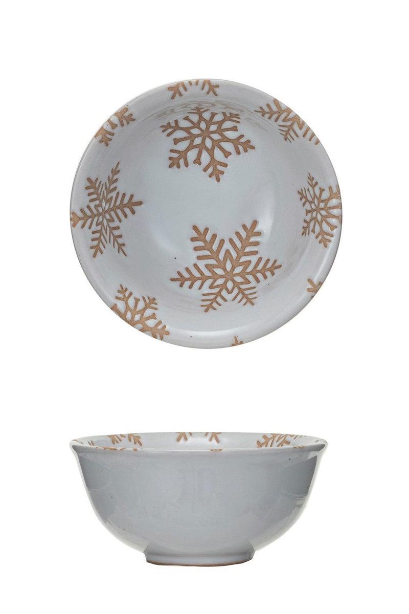 CREAM SNOWFLAKE BOWL