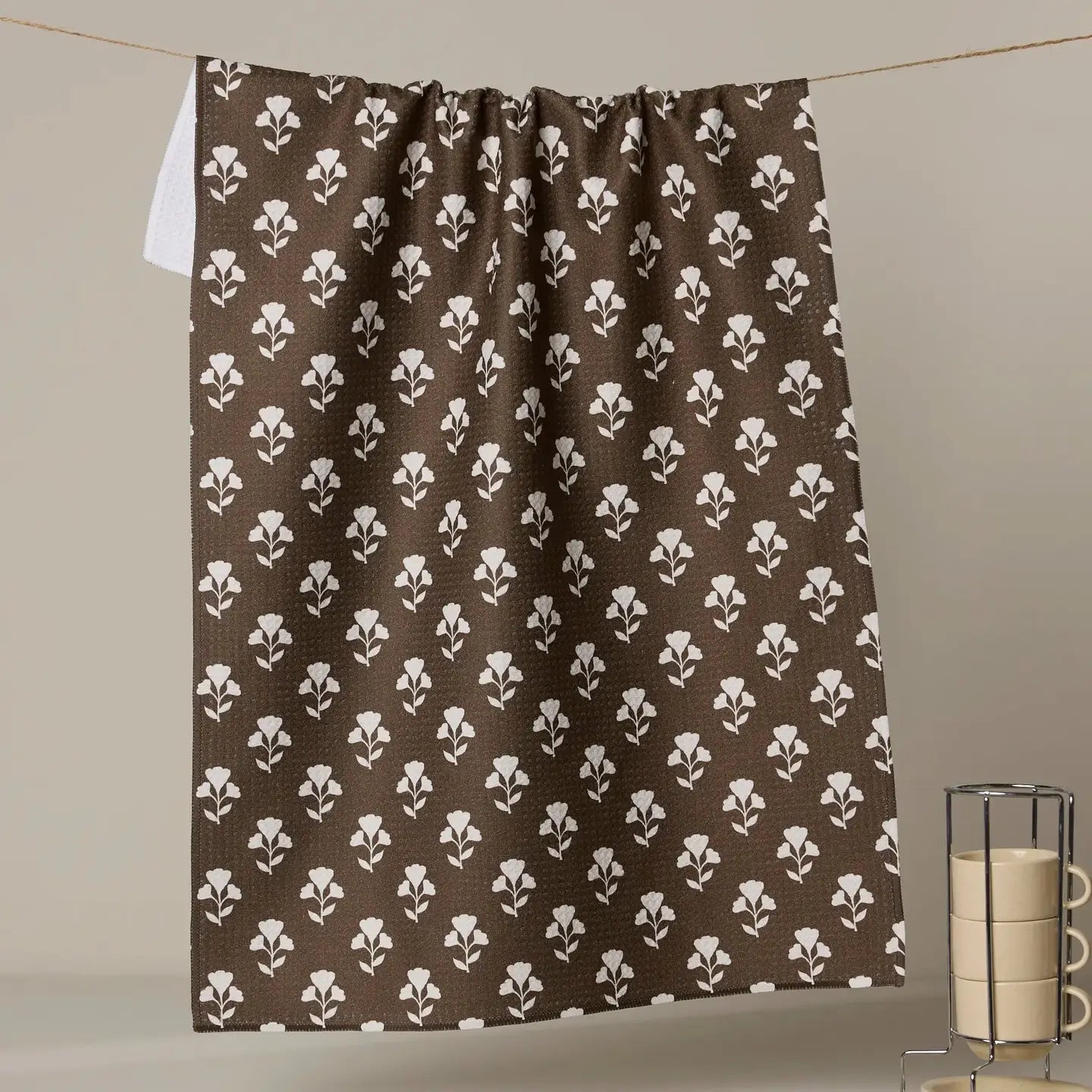 GEOMETRY TEA TOWEL - BLOOM FOR MOM