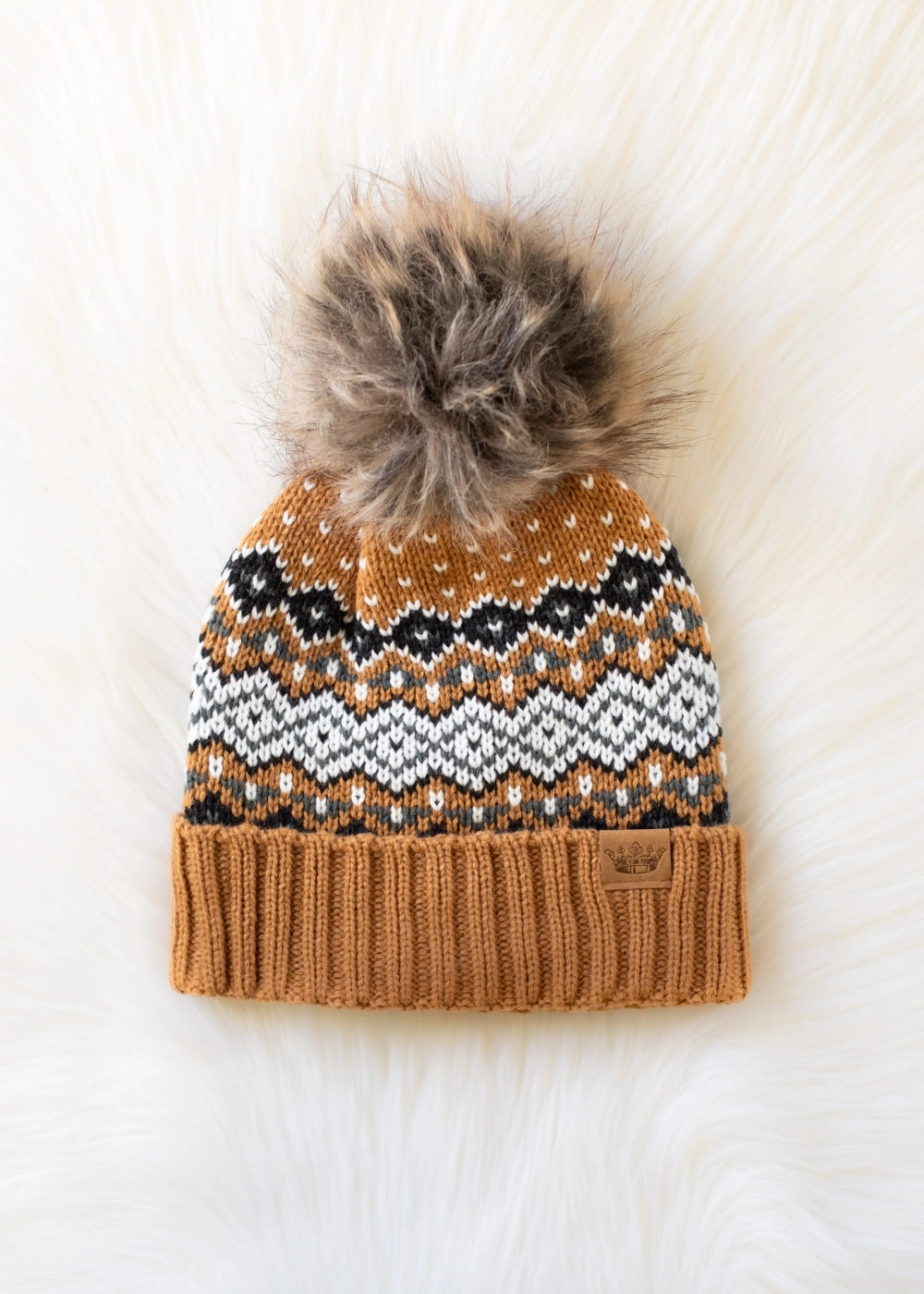 CAMEL POM HAT
