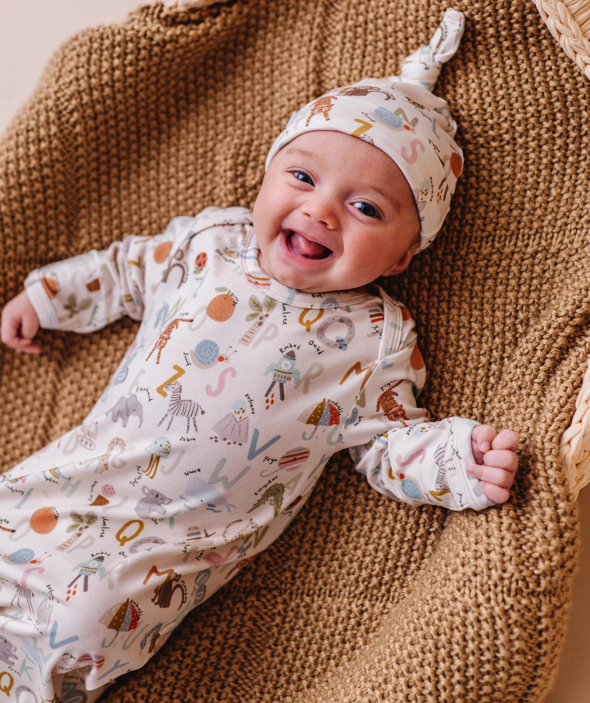 ANIMAL ABC KNOTTED GOWN