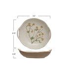 STONEWARE BOWL + HANDLES + BOTANICALS