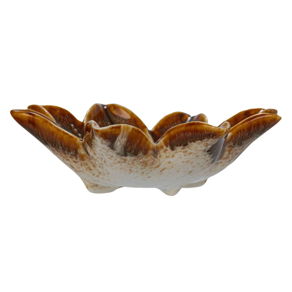 STONEWARE FLOWER DISH