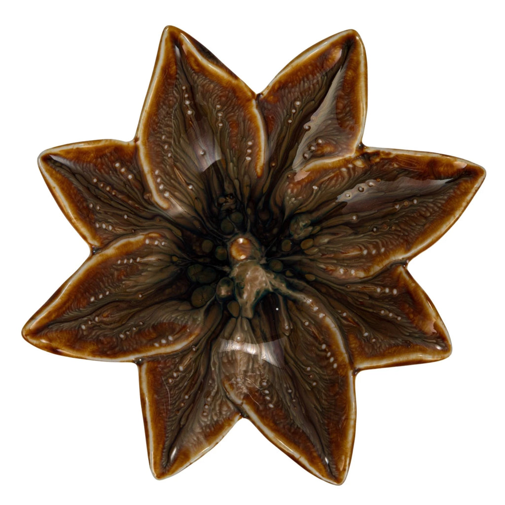STONEWARE FLOWER DISH