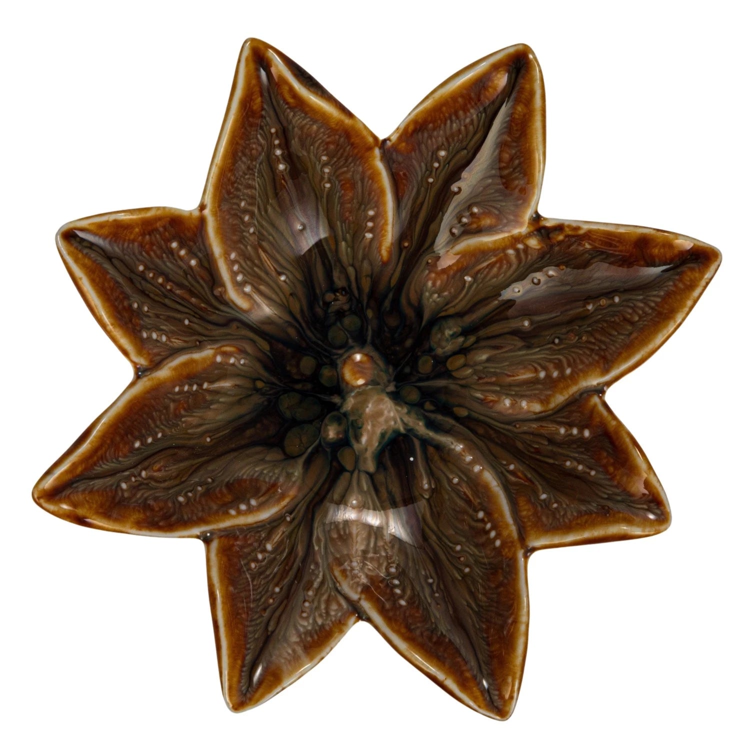 STONEWARE FLOWER DISH