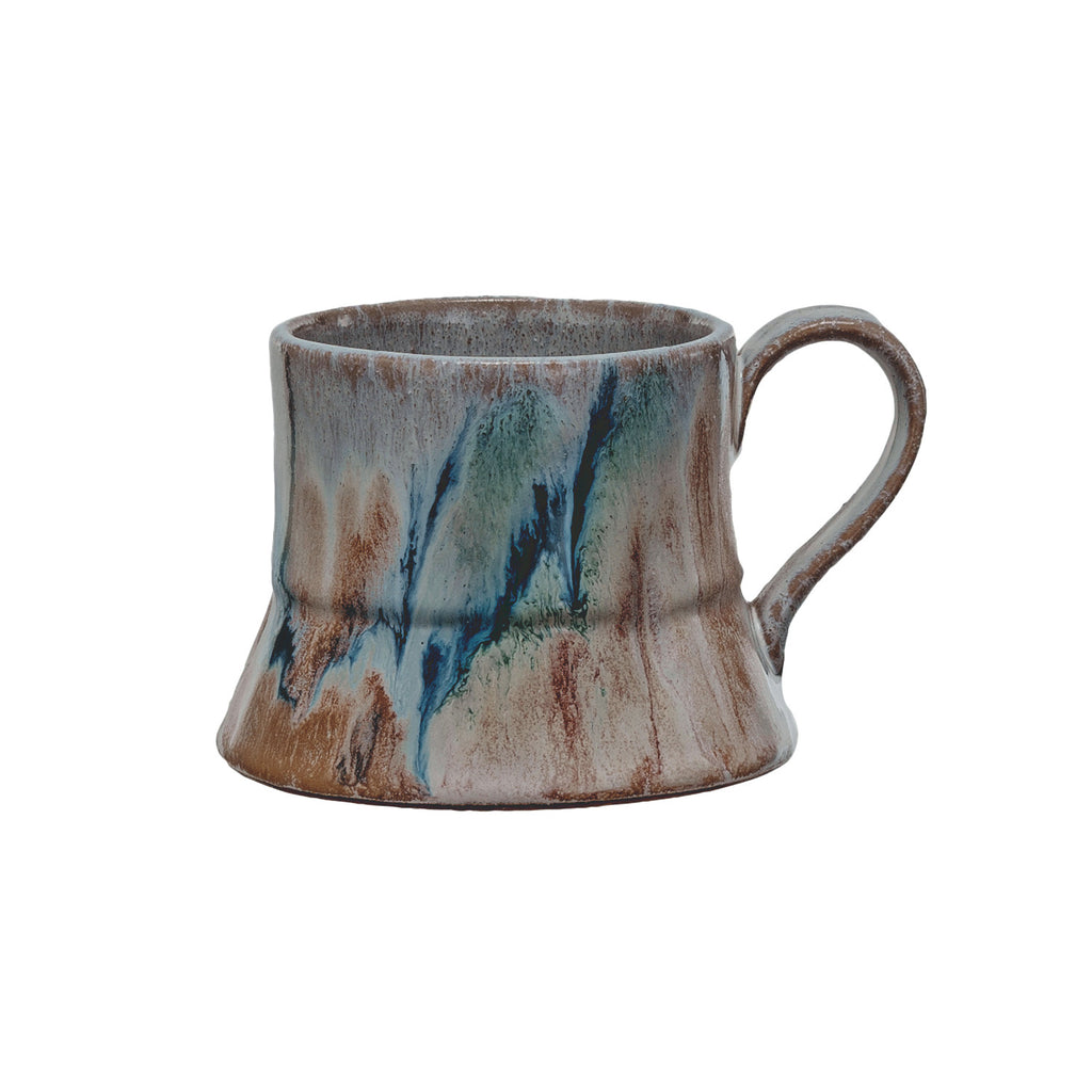 14 oz. Stoneware Mug, Reactive Glaze (Each One Will Vary)