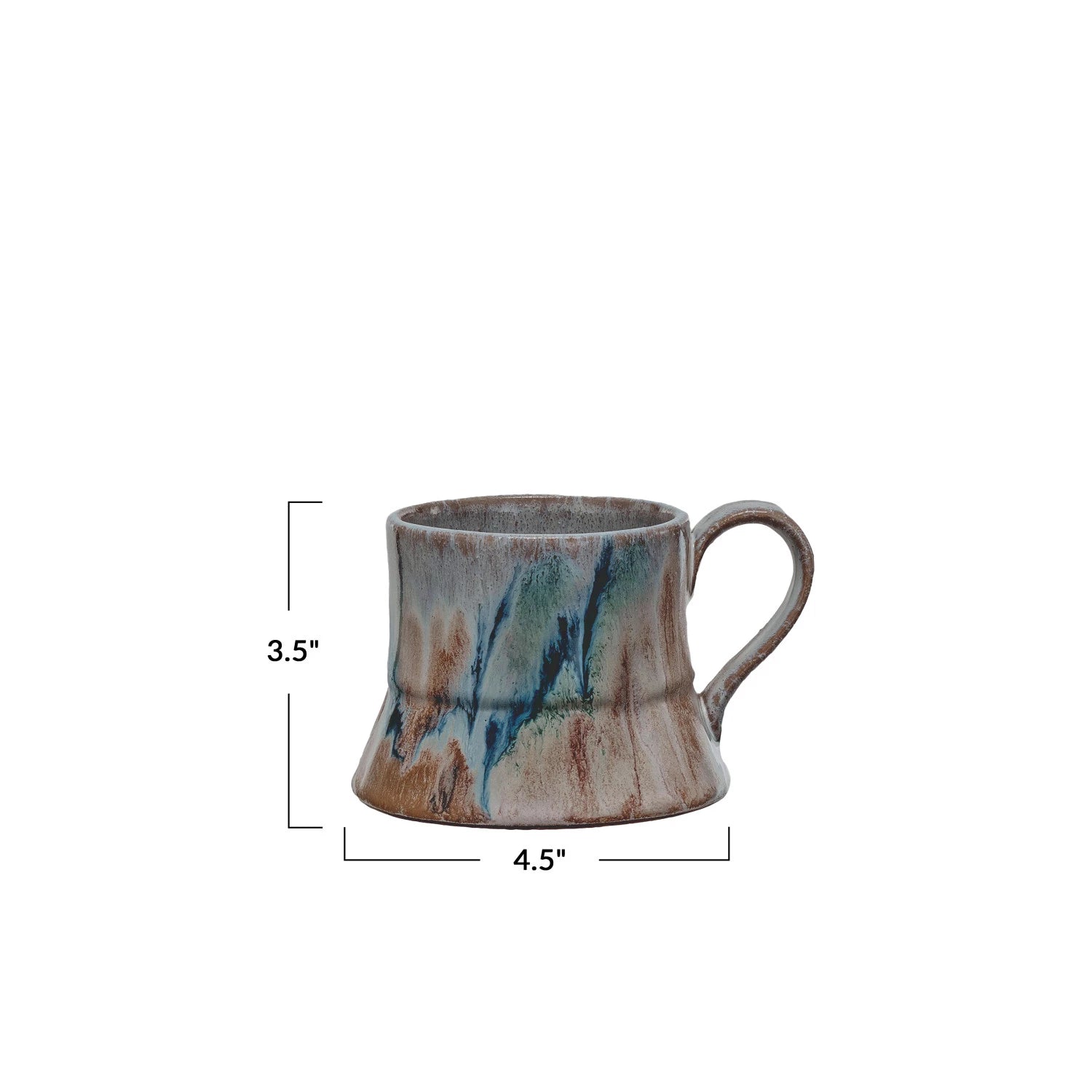 14 OZ. REACTIVE GLAZE STONEWARE MUG