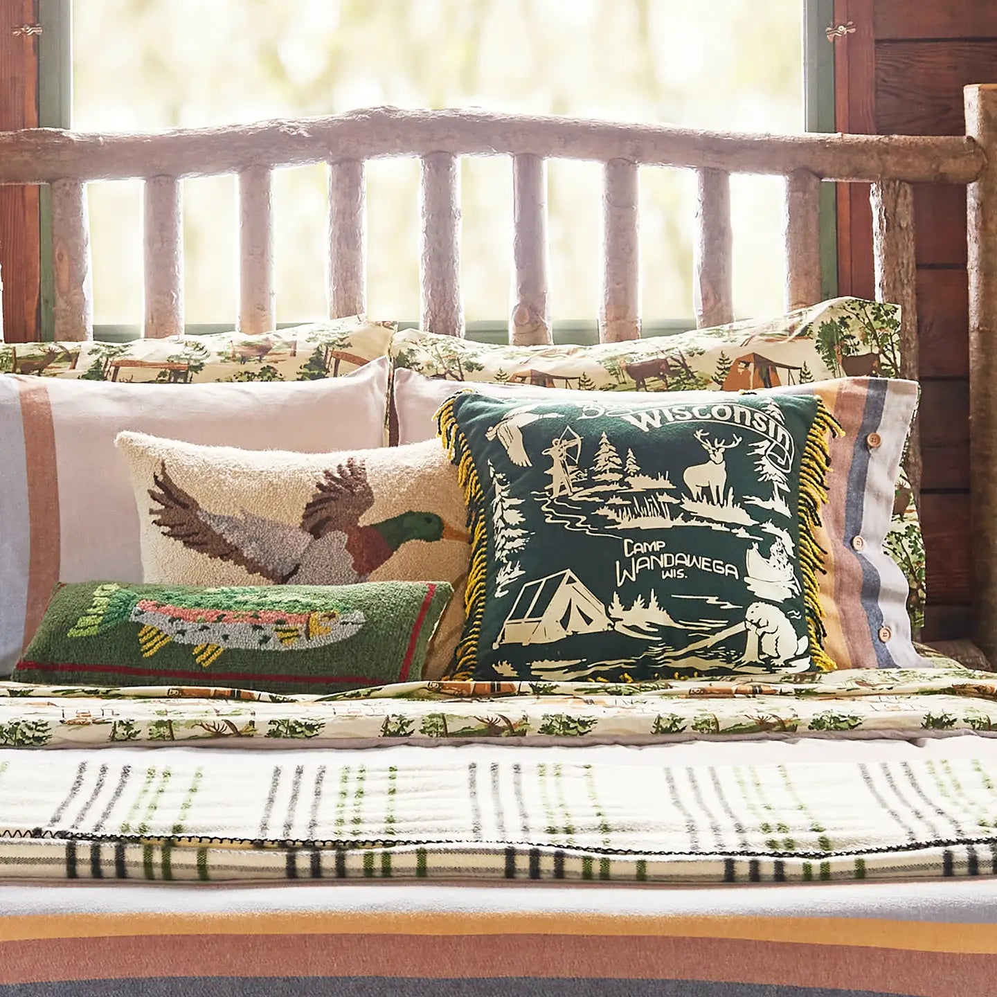 CAMP WANDAWEGA TROUT PILLOW