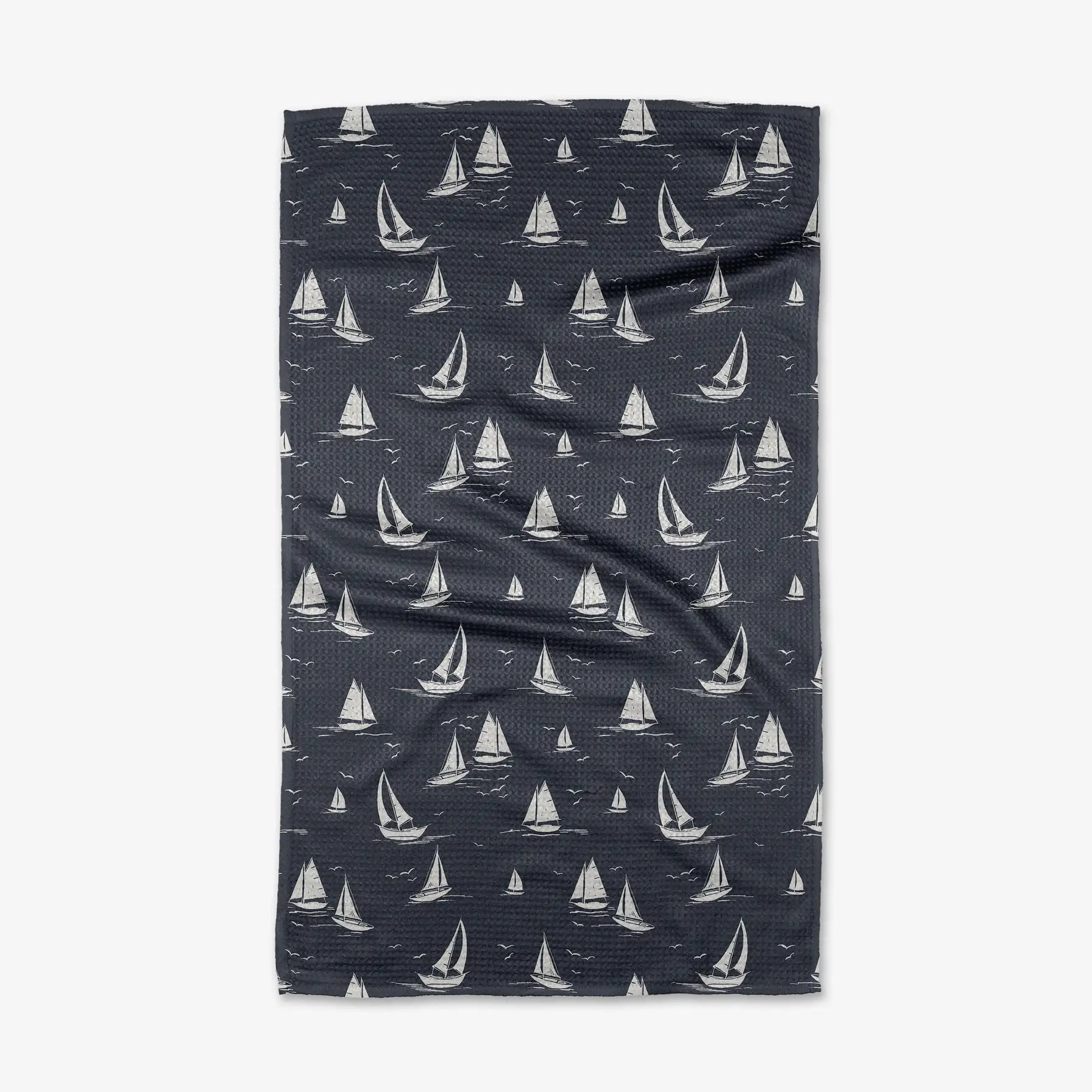 GEOMETRY TEA TOWEL - NAVY RACE DAY