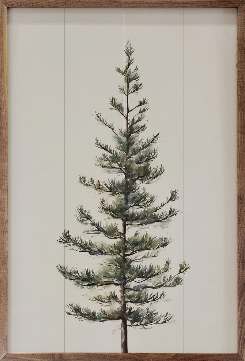 SINGLE PINE TREE WHITE