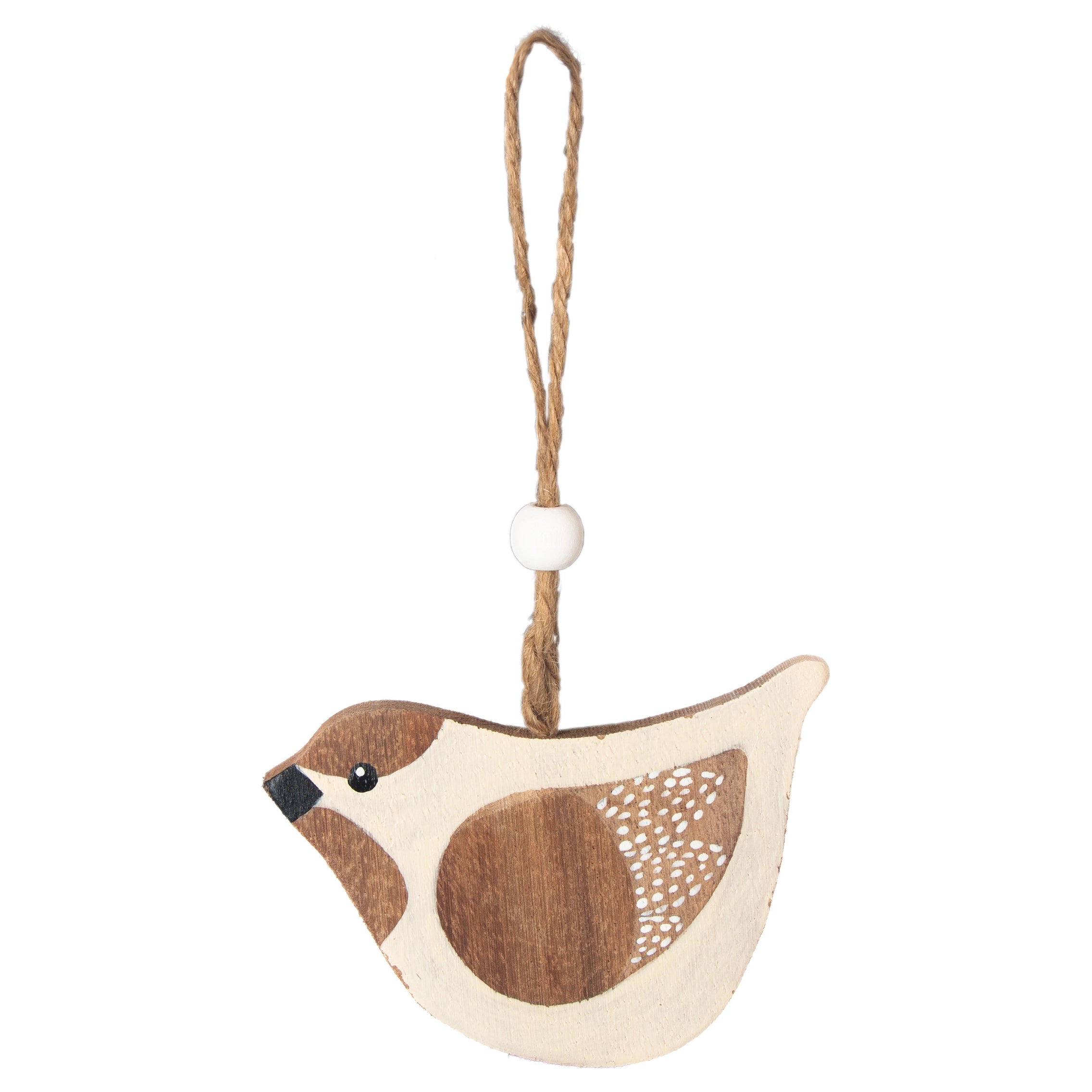 WOOD BIRD ORNAMENT