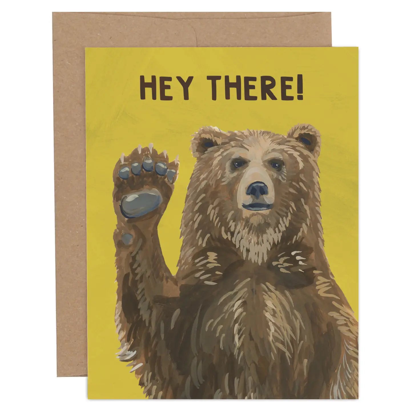 HEY THERE BEAR GREETING CARD