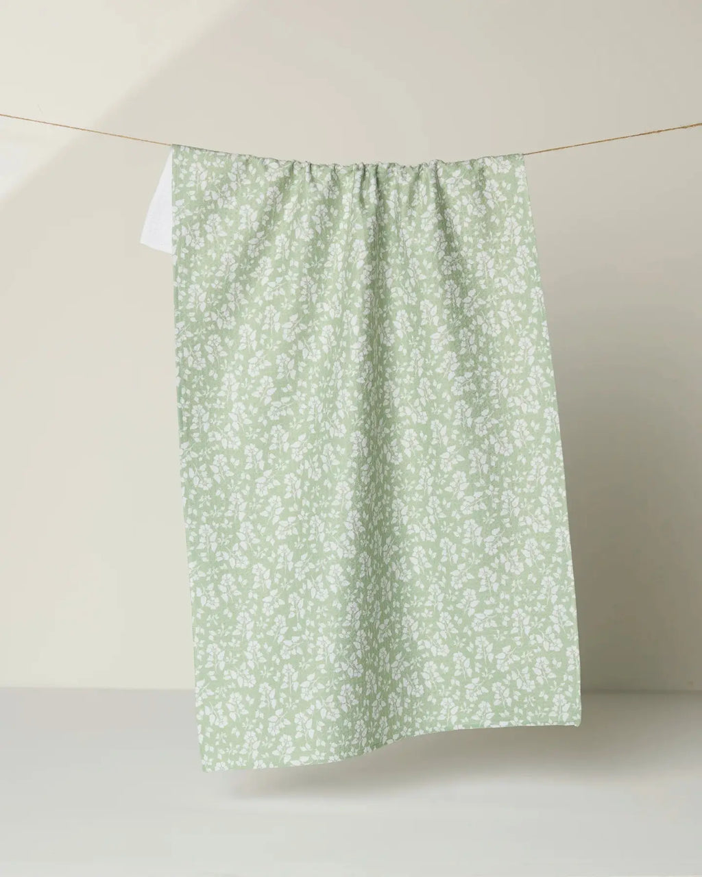 GEOMETRY TEA TOWEL - SAGE GARDEN