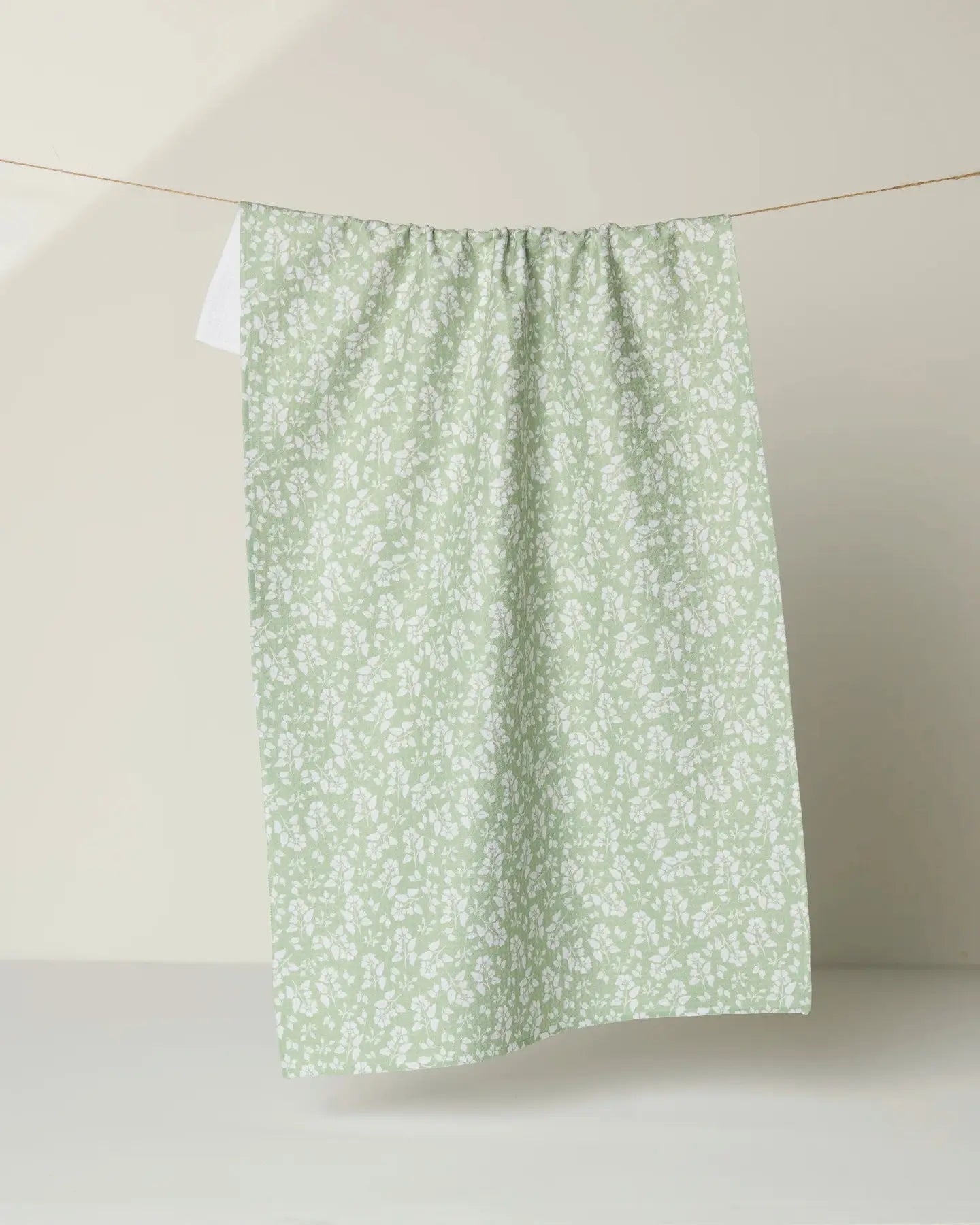 GEOMETRY TEA TOWEL - SAGE GARDEN