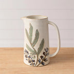 BOTANICAL STONEWARE PITCHER
