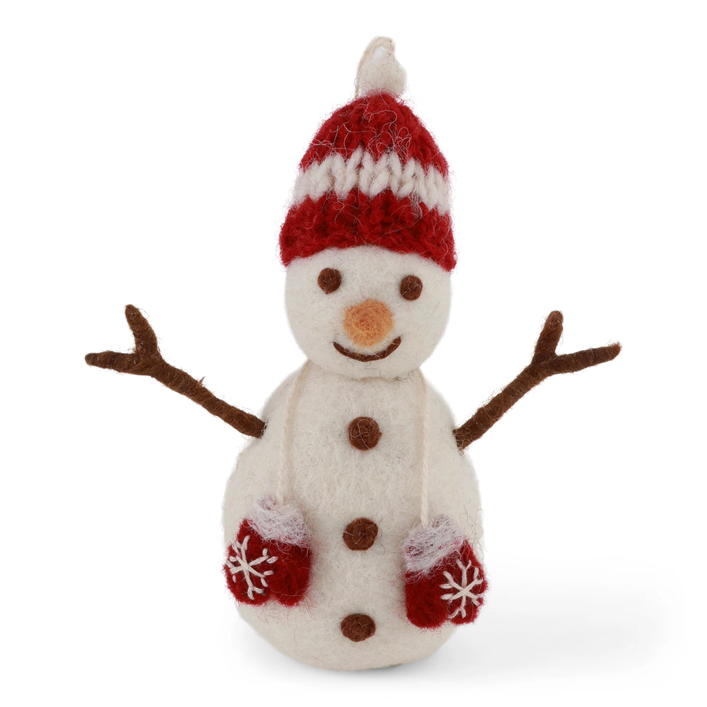 SNOWMAN WITH HAT + MITTENS