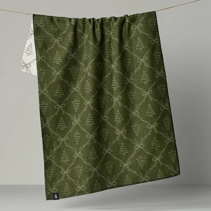 GEOMETRY LUXE KITCHEN TOWEL - CEDAR BOWS