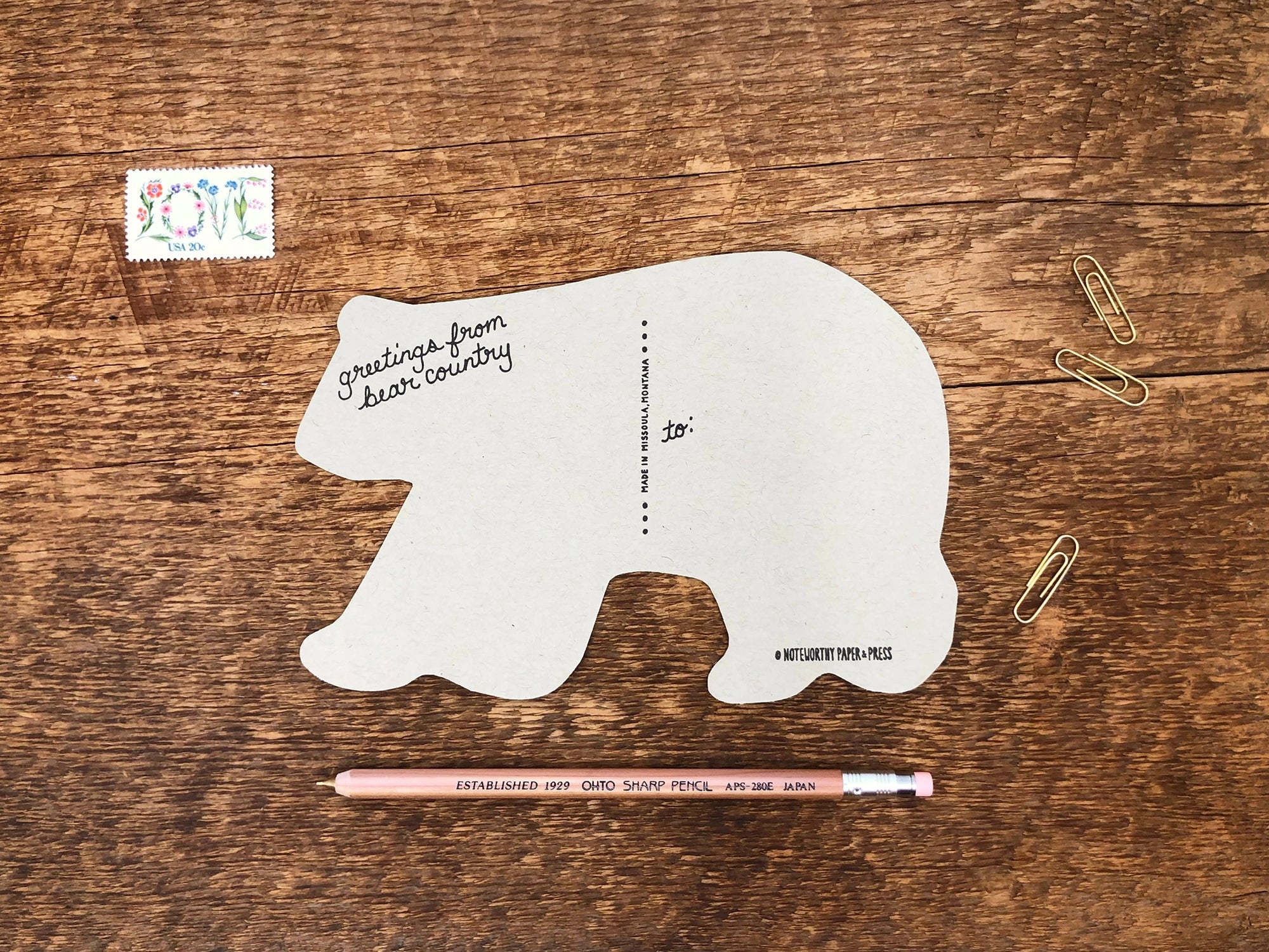 NOTEWORTHY POSTCARDS- BLACK BEAR