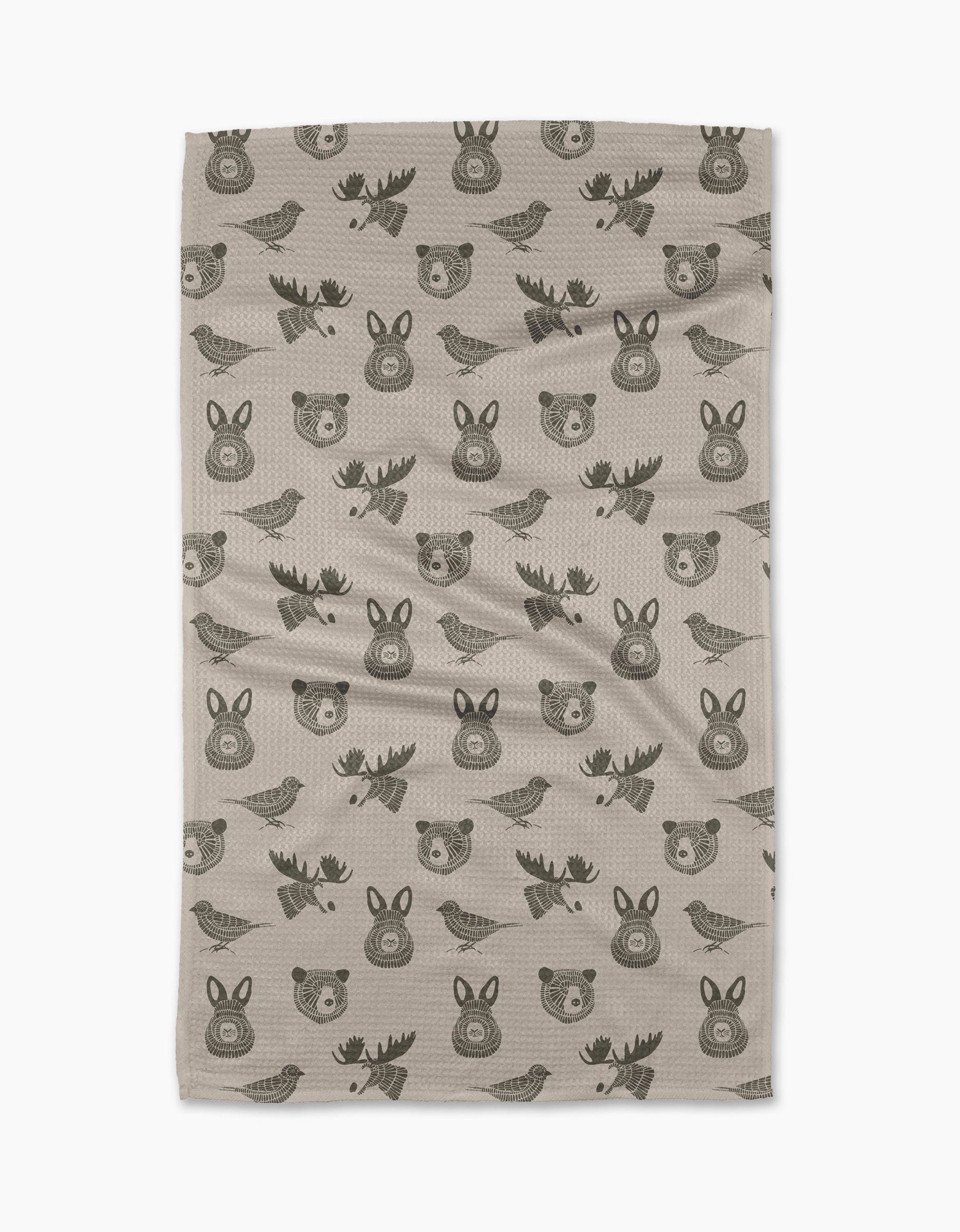GEOMETRY TEA TOWEL - FOREST ANIMALS