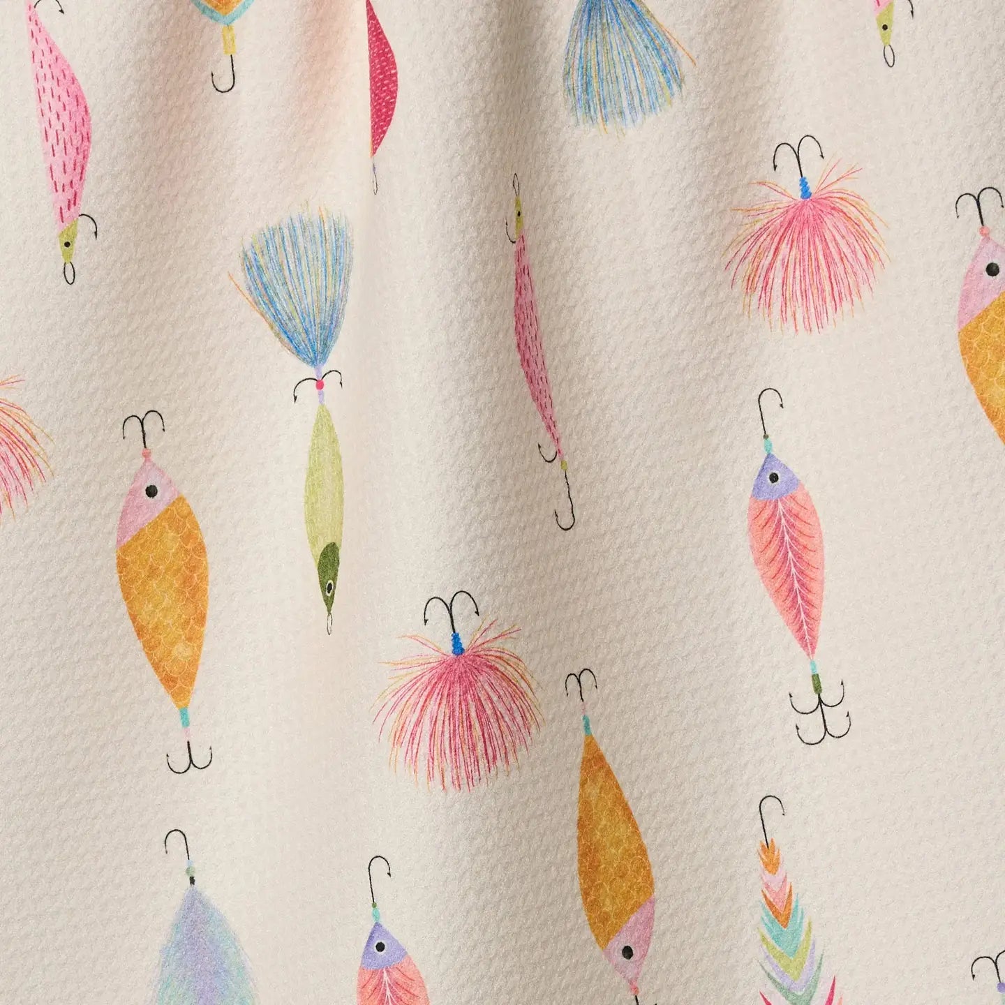 GEOMETRY TEA TOWEL - FISHING LURES