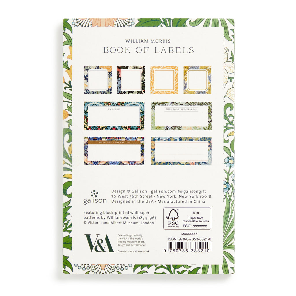 WILLIAM MORRIS BOOK OF LABLES