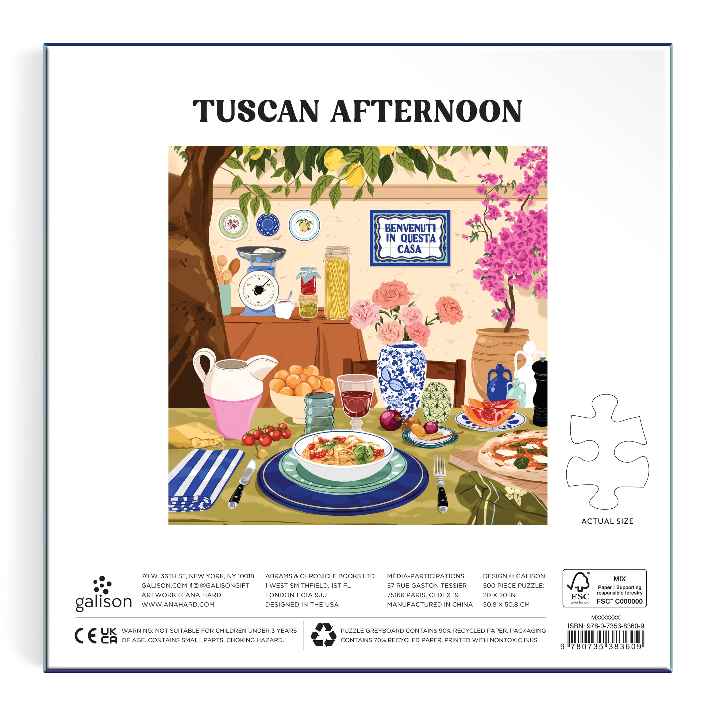 TUSCAN AFTERNOON 500 PC. PUZZLE