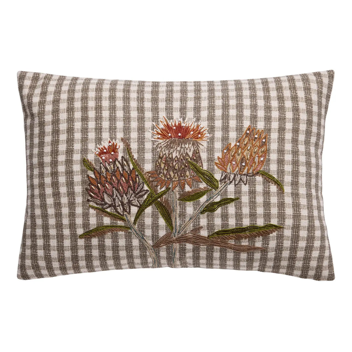 HARVEST FLOWER EMBROIDERED PILLOW