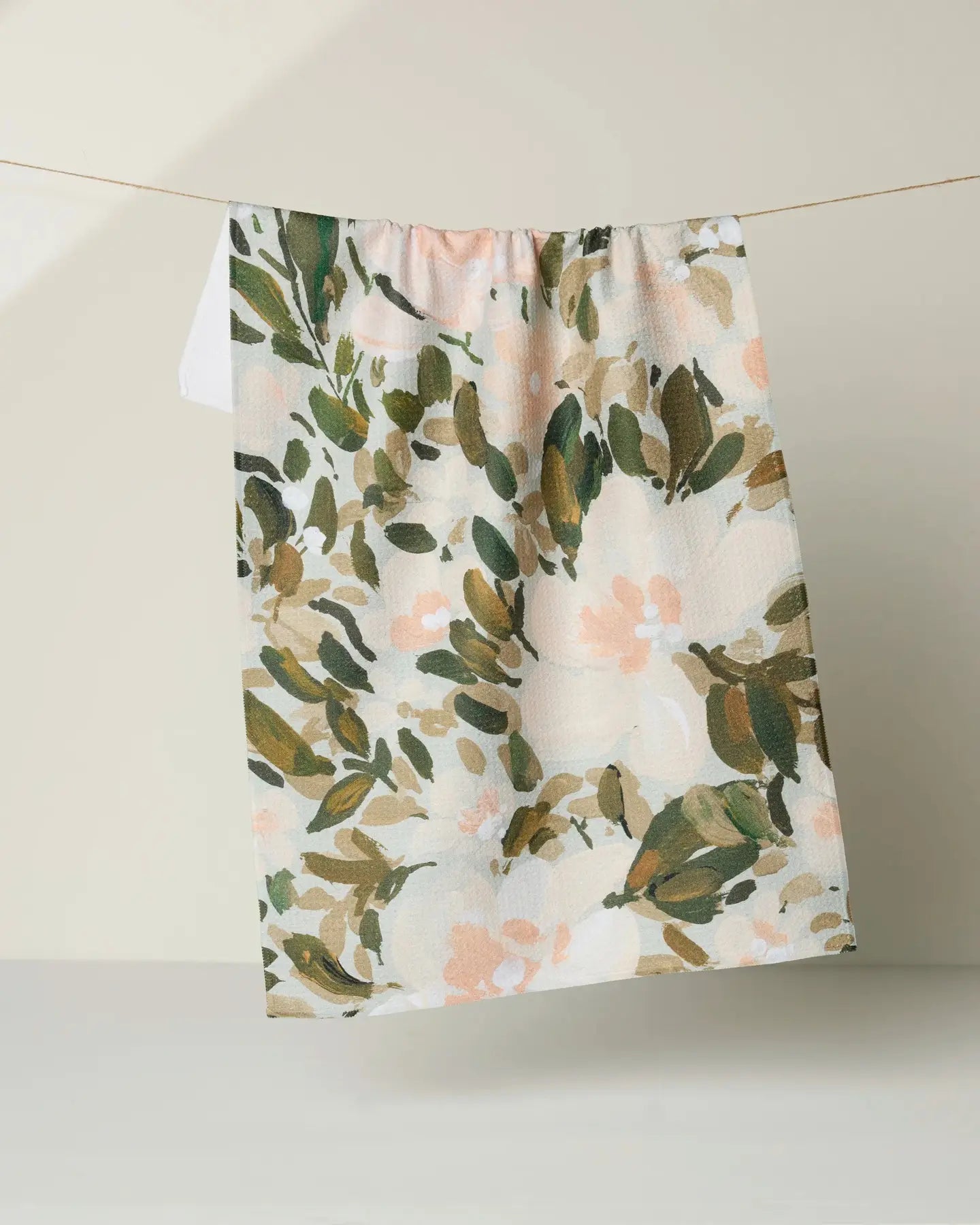 GEOMETRY TEA TOWEL - PAINTED BLOSSOMS