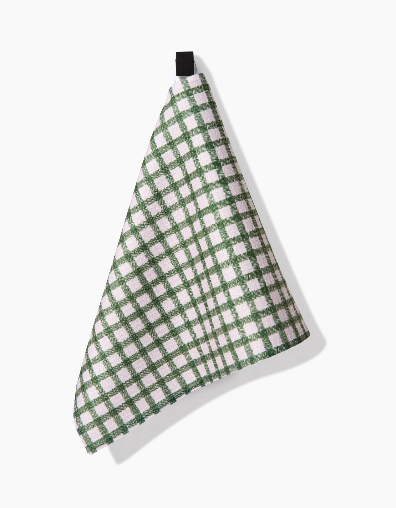 GEOMETRY BAR TOWEL - FIRESIDE PLAID GREEN