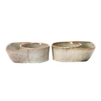 STONEWARE CRACKER AND SOUP BOWL