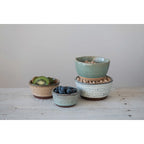 REACTIVE GLAZE STONEWARE BOWL SET