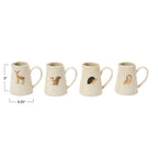 HAND-PAINTED CREAMER WITH FOREST ANIMALS