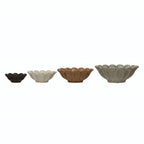 STONEWARE FLOWER BOWL SET