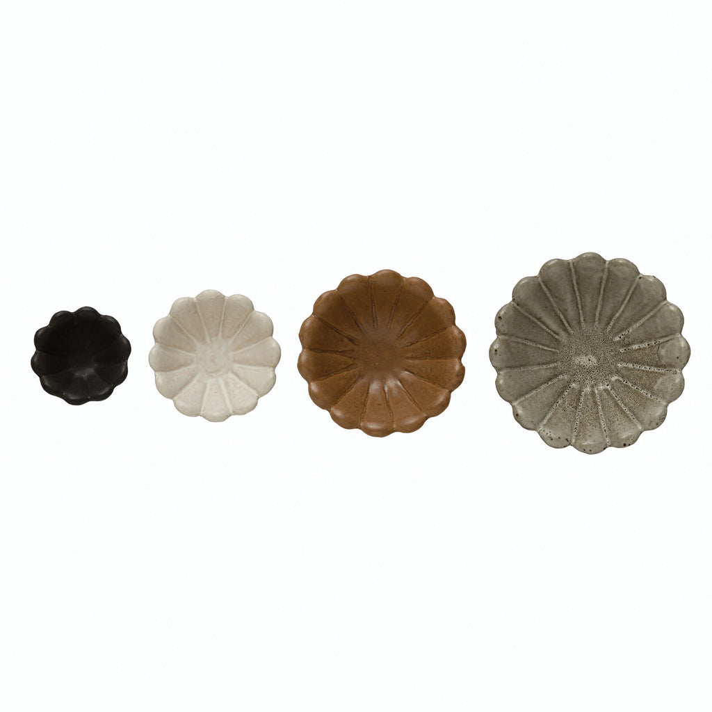 STONEWARE FLOWER BOWL SET