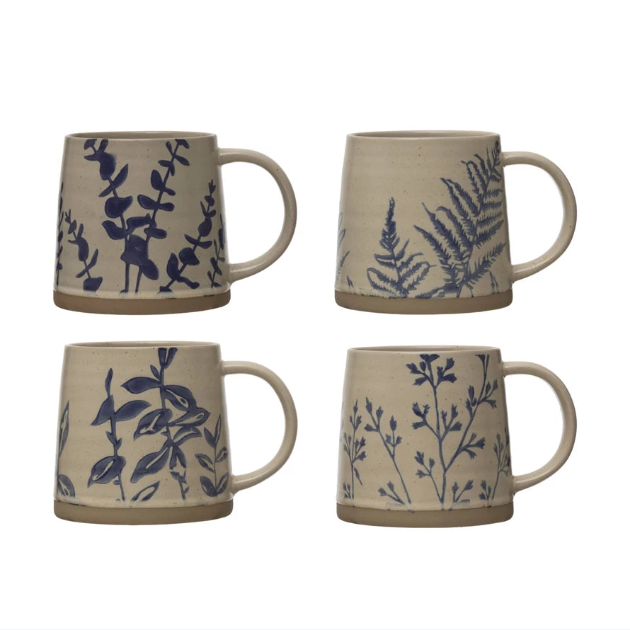 BOTANICAL HAND-STAMPED MUG