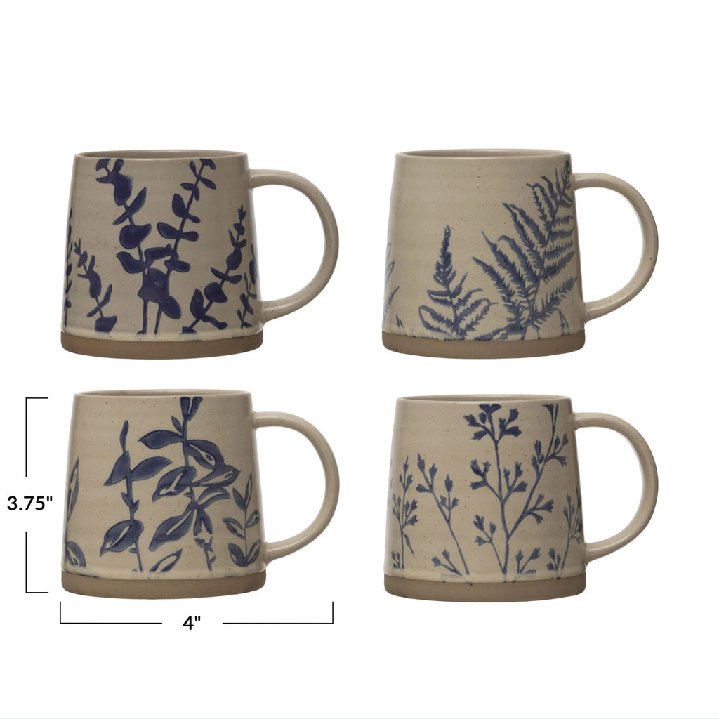 BOTANICAL HAND-STAMPED MUG
