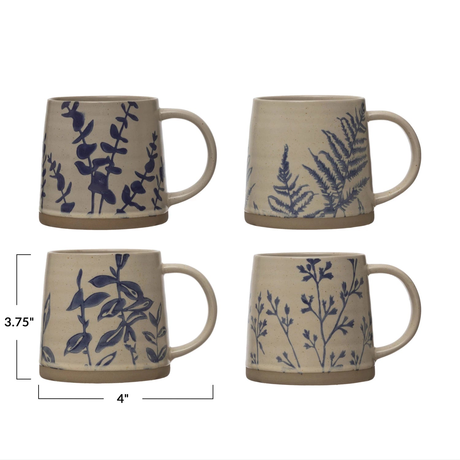 BOTANICAL HAND-STAMPED MUG