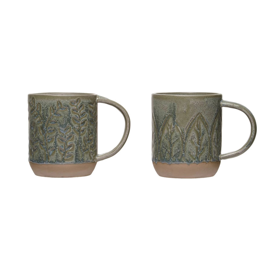 GREENLEAF DEBOSSED MUG